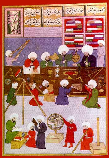 Арабские астрономы. Средневековый рисунок